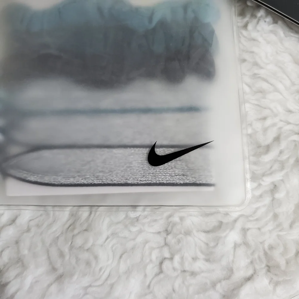 Nike Swoosh Silver Black Teal Tourquise Hair Ties Ponytail Holders 6 Pack NWT
